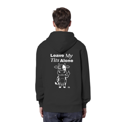 Finger Cow Rücken-Print – Schwarz Hoodie | GÖRL Feminist Statement Wear Berlin