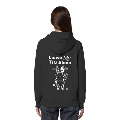 Finger Cow Rücken-Print – Schwarz Hoodie | GÖRL Feminist Statement Wear Berlin