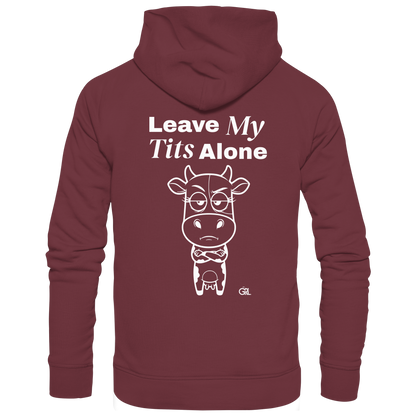 Annoyed Cow Rücken-Print – Burgundy Hoodie | GÖRL Feminist Statement Wear Berlin