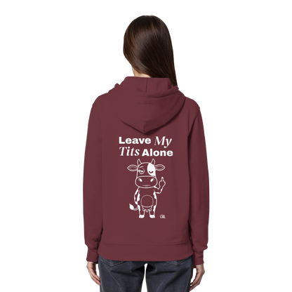 Finger Cow Rücken-Print – Burgundy Hoodie | GÖRL Feminist Statement Wear Berlin