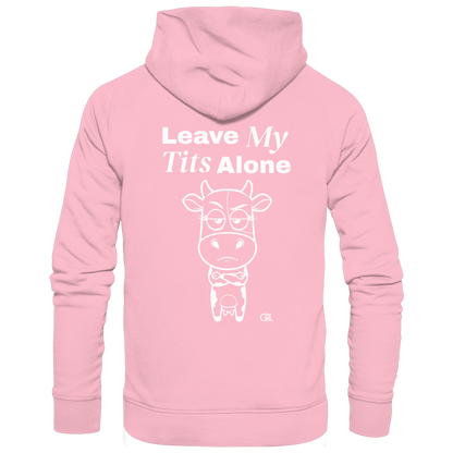 Annoyed Cow Rücken-Print – Cotton Pink Hoodie | GÖRL Feminist Statement Wear Berlin