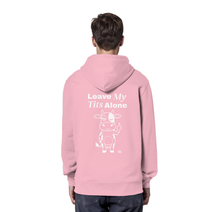 Finger Cow Rücken-Print – Cotton Pink Hoodie | GÖRL Feminist Statement Wear Berlin