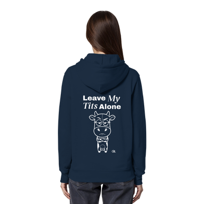 Annoyed Cow Rücken-Print – French Navy Hoodie | GÖRL Feminist Statement Wear Berlin