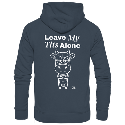Annoyed Cow Rücken-Print – India Ink Grey Hoodie | GÖRL Feminist Statement Wear Berlin