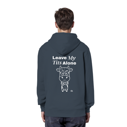 Annoyed Cow Rücken-Print – India Ink Grey Hoodie | GÖRL Feminist Statement Wear Berlin