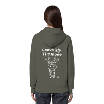 Annoyed Cow Rücken-Print – Khaki Hoodie | GÖRL Feminist Statement Wear Berlin