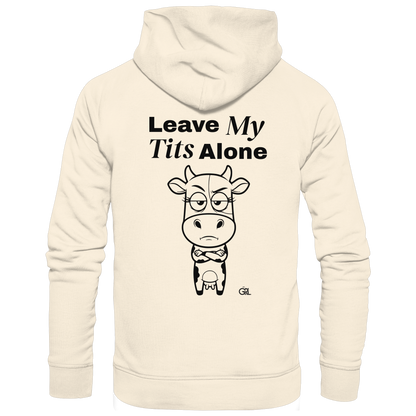 Annoyed Cow Rücken-Print – Natural Raw Hoodie | GÖRL Feminist Statement Wear Berlin