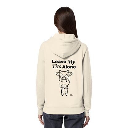 Annoyed Cow Rücken-Print – Natural Raw Hoodie | GÖRL Feminist Statement Wear Berlin