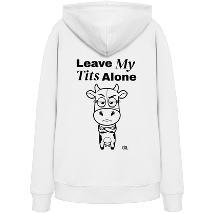 Annoyed Cow Rücken-Print – Weiss Hoodie | GÖRL Feminist Statement Wear Berlin