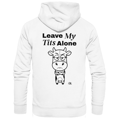 Annoyed Cow Rücken-Print – Weiss Hoodie | GÖRL Feminist Statement Wear Berlin