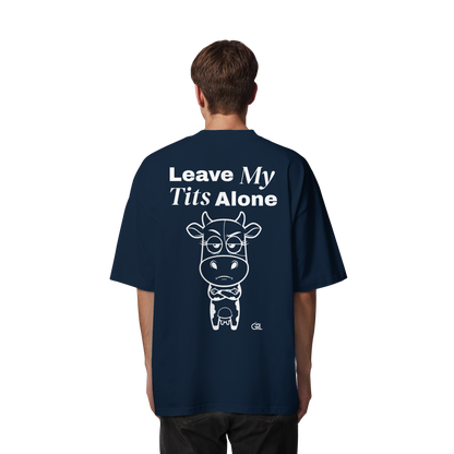 Annoyed Cow Rücken-Print – French Navy Oversize Shirt | GÖRL Feminist Statement Wear Berlin