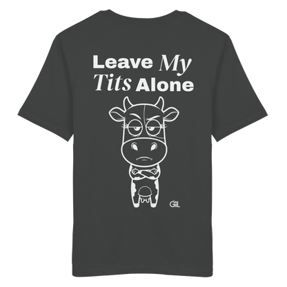 Annoyed Cow Rücken-Print – Anthracite Bio Shirt | GÖRL Feminist Statement Wear Berlin