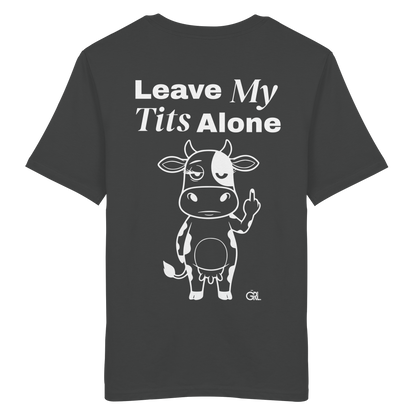 Finger Cow Rücken-Print – Anthracite Bio Shirt | GÖRL Feminist Statement Wear Berlin