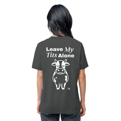 Angry Cow Rücken-Print – Anthracite Bio Shirt | GÖRL Feminist Statement Wear Berlin