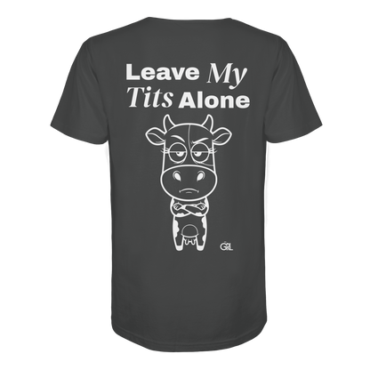 Annoyed Cow Rücken-Print – Anthracite Bio Shirt | GÖRL Feminist Statement Wear Berlin