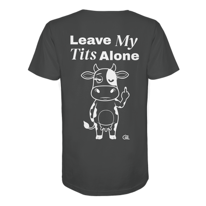 Finger Cow Rücken-Print – Anthracite Bio Shirt | GÖRL Feminist Statement Wear Berlin