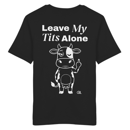 Finger Cow Rücken-Print – Schwarz Bio Shirt | GÖRL Feminist Statement Wear Berlin