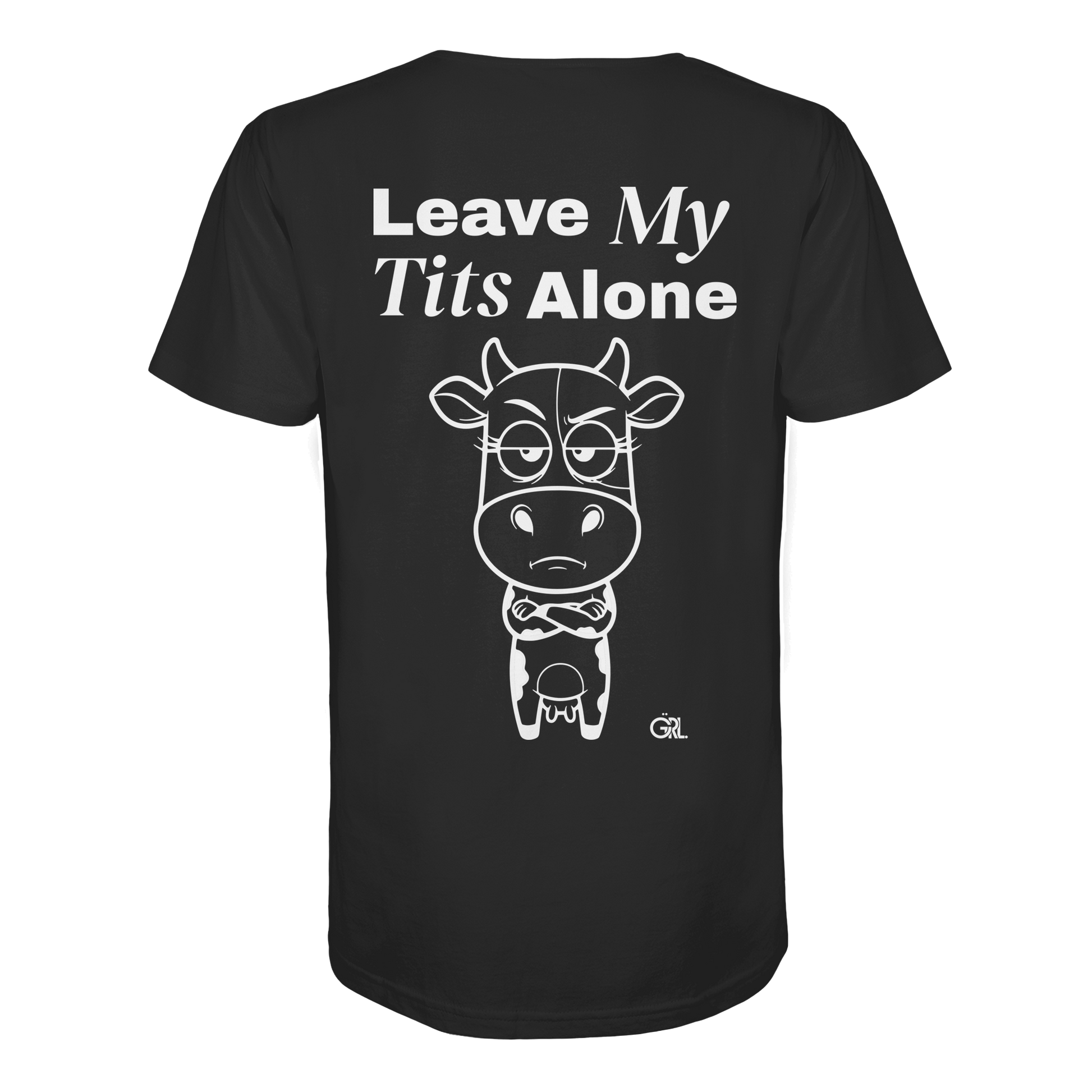 Annoyed Cow Rücken-Print – Schwarz Bio Shirt | GÖRL Feminist Statement Wear Berlin