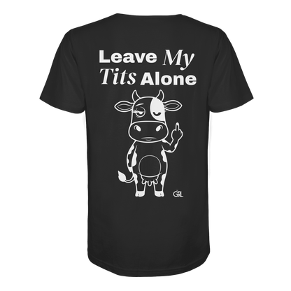 Finger Cow Rücken-Print – Schwarz Bio Shirt | GÖRL Feminist Statement Wear Berlin