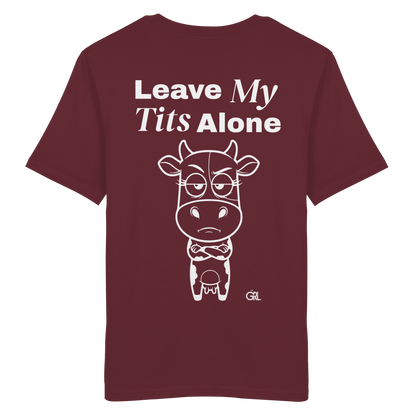 Annoyed Cow Rücken-Print – Burgundy Bio Shirt | GÖRL Feminist Statement Wear Berlin