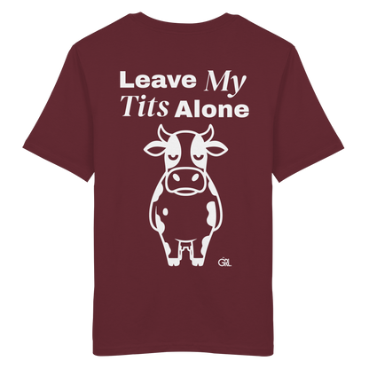 Angry Cow Rücken-Print – Burgundy Bio Shirt | GÖRL Feminist Statement Wear Berlin