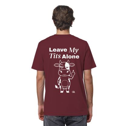 Finger Cow Rücken-Print – Burgundy Bio Shirt | GÖRL Feminist Statement Wear Berlin