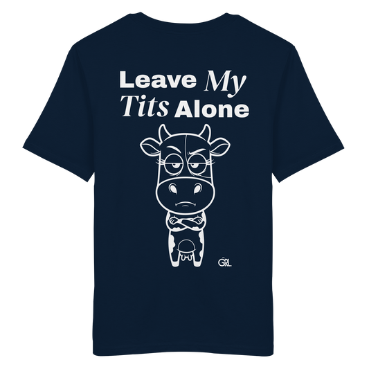 Annoyed Cow Rücken-Print – French Navy Bio Shirt | GÖRL Feminist Statement Wear Berlin