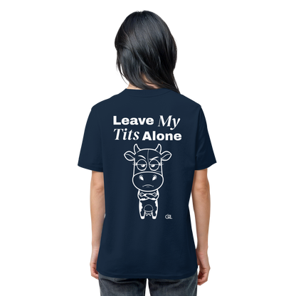 Annoyed Cow Rücken-Print – French Navy Bio Shirt | GÖRL Feminist Statement Wear Berlin