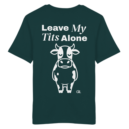 Angry Cow Rücken-Print – Glazed Green Bio Shirt | GÖRL Feminist Statement Wear Berlin