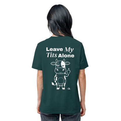 Finger Cow Rücken-Print – Glazed Green Bio Shirt | GÖRL Feminist Statement Wear Berlin