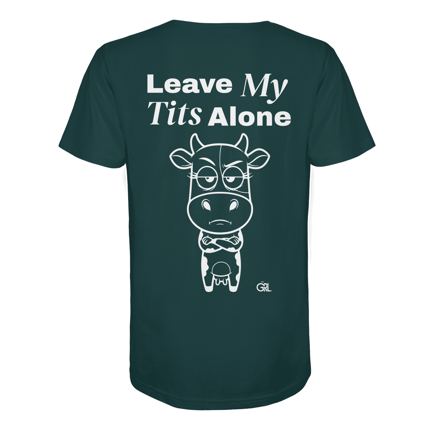 Annoyed Cow Rücken-Print – Glazed Green Bio Shirt | GÖRL Feminist Statement Wear Berlin