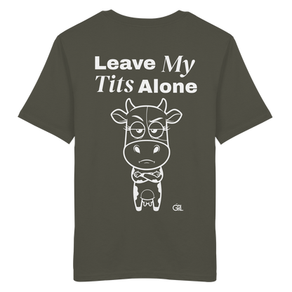 Annoyed Cow Rücken-Print – Khaki Bio Shirt | GÖRL Feminist Statement Wear Berlin