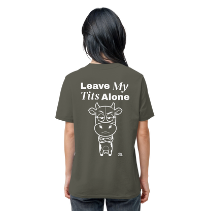 Annoyed Cow Rücken-Print – Khaki Bio Shirt | GÖRL Feminist Statement Wear Berlin