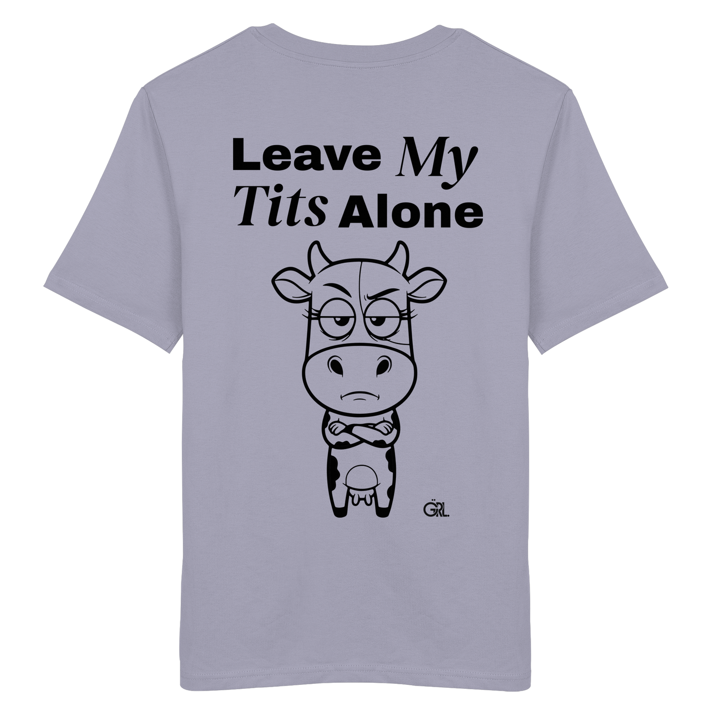 Annoyed Cow Rücken-Print – Lavender Bio Shirt | GÖRL Feminist Statement Wear Berlin
