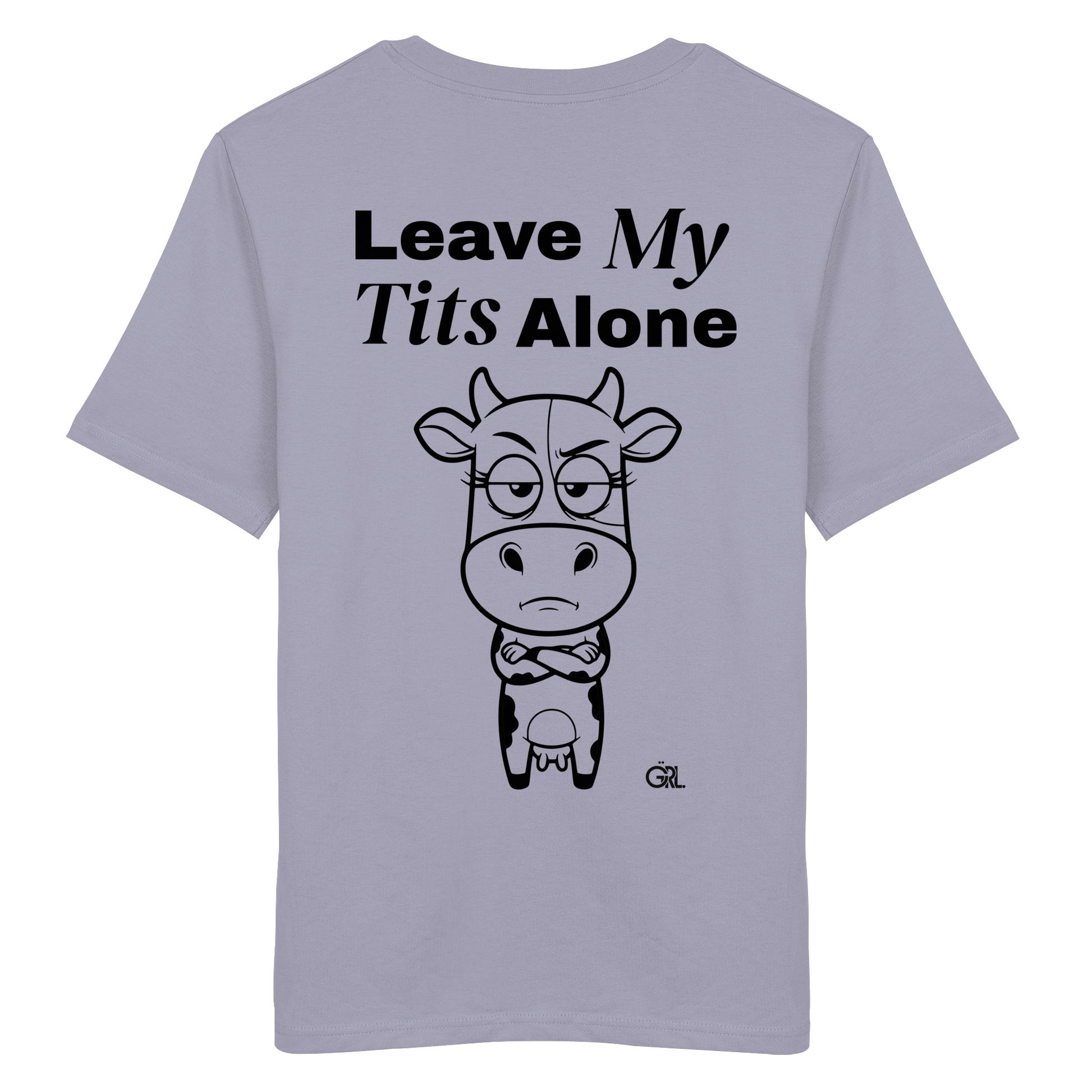 Annoyed Cow Rücken-Print – Lavender Bio Shirt | GÖRL Feminist Statement Wear Berlin