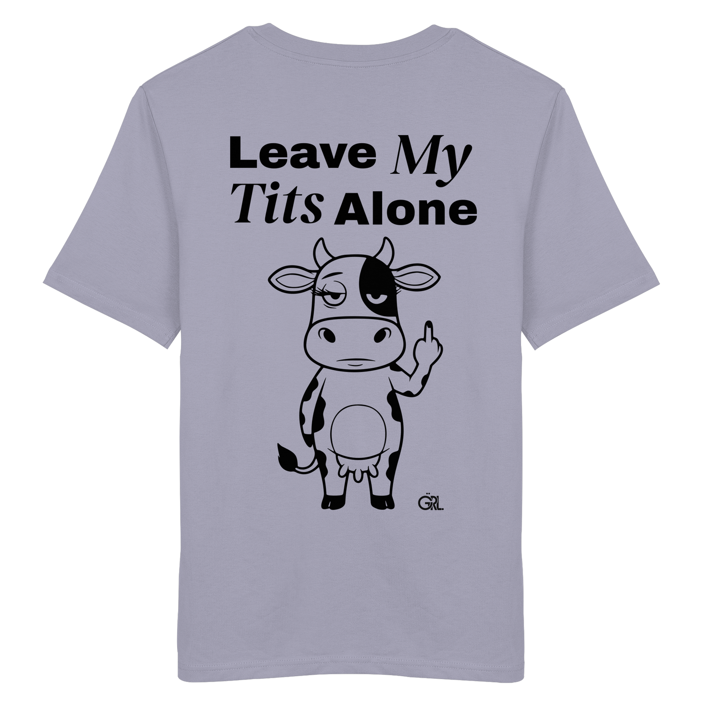 Finger Cow Rücken-Print – Lavender Bio Shirt | GÖRL Feminist Statement Wear Berlin