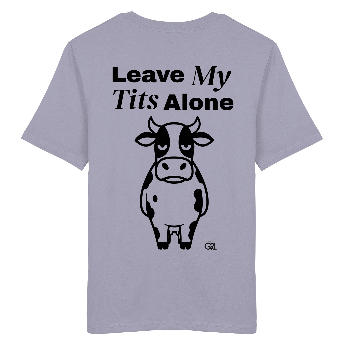 Angry Cow Rücken-Print – Lavender Bio Shirt | GÖRL Feminist Statement Wear Berlin