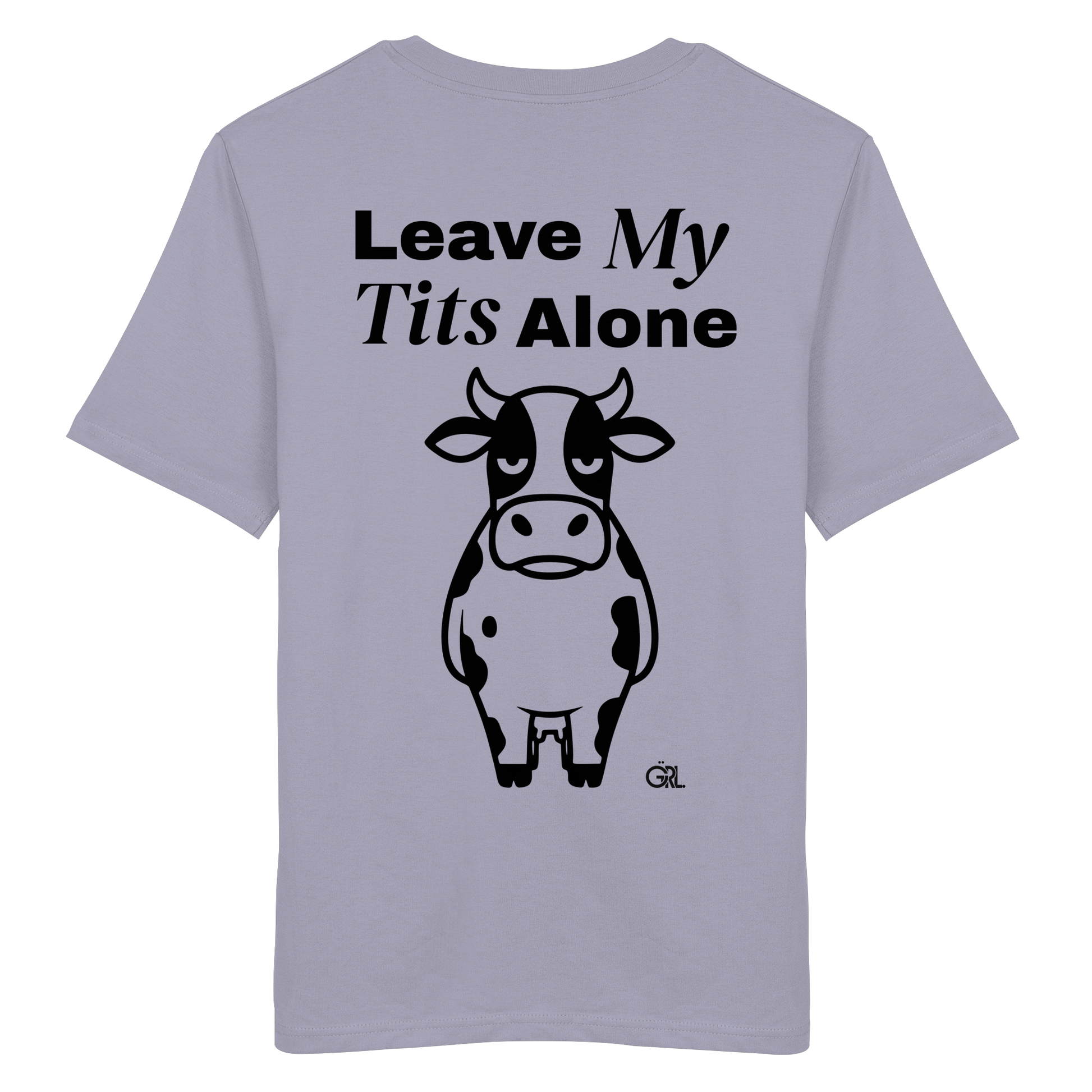 Angry Cow Rücken-Print – Lavender Bio Shirt | GÖRL Feminist Statement Wear Berlin