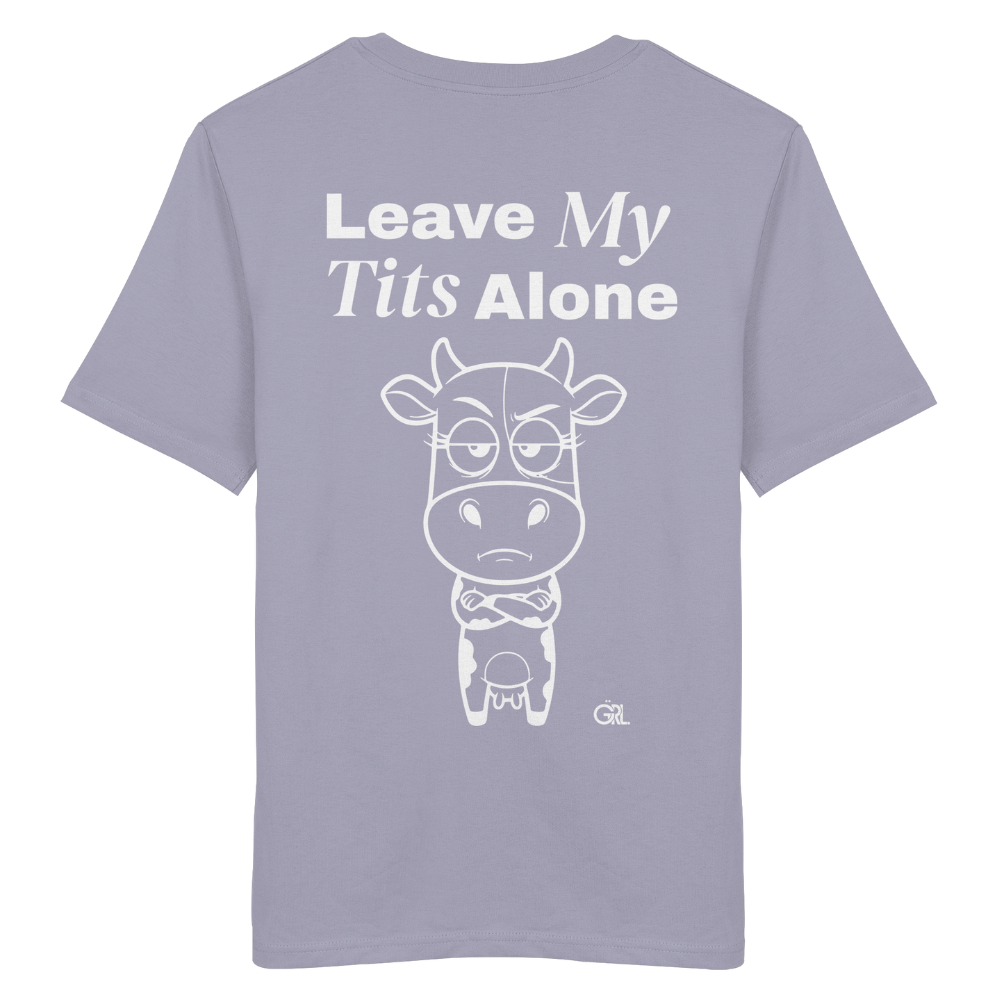 Annoyed Cow Rücken-Print – Lavender Bio Shirt | GÖRL Feminist Statement Wear Berlin