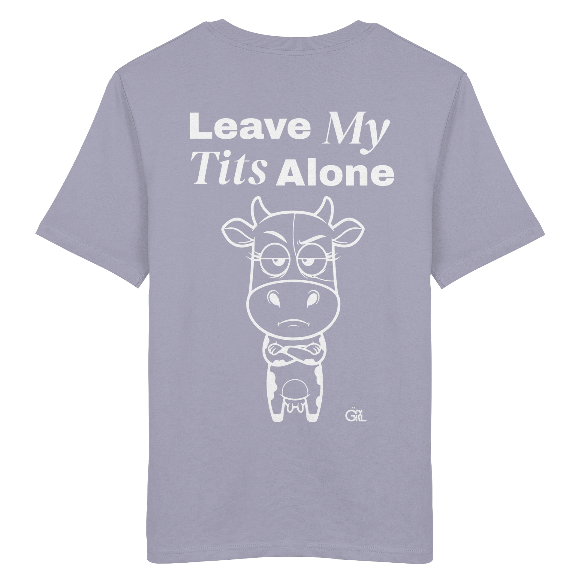 Annoyed Cow Rücken-Print – Lavender Bio Shirt | GÖRL Feminist Statement Wear Berlin