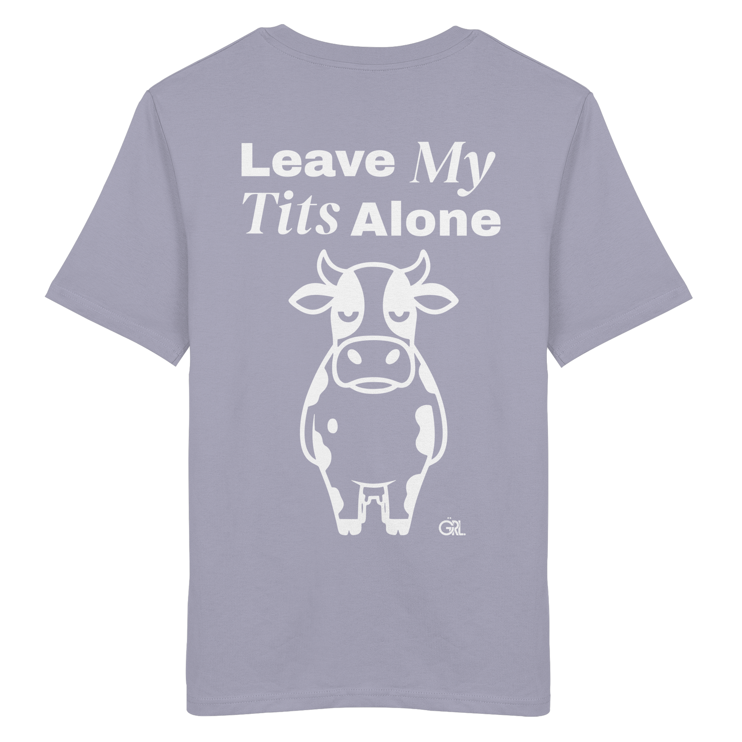 Angry Cow Rücken-Print – Lavender Bio Shirt | GÖRL Feminist Statement Wear Berlin