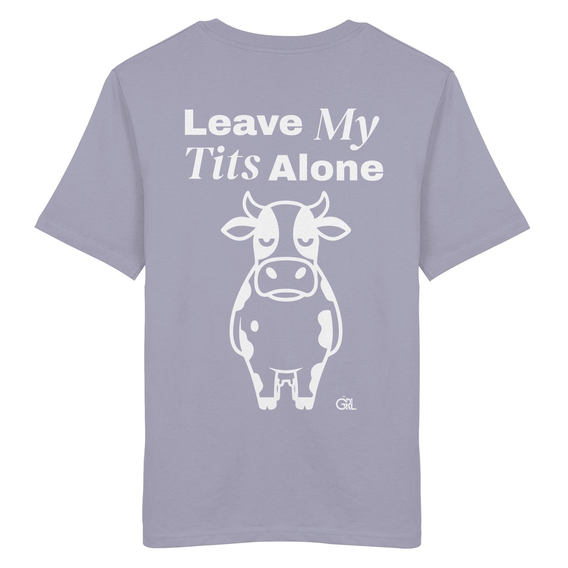 Angry Cow Rücken-Print – Lavender Bio Shirt | GÖRL Feminist Statement Wear Berlin