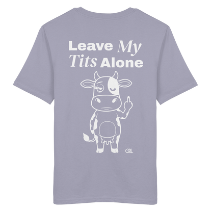 Finger Cow Rücken-Print – Lavender Bio Shirt | GÖRL Feminist Statement Wear Berlin