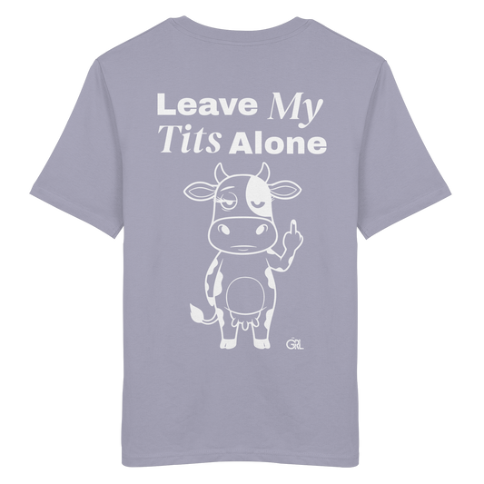 Finger Cow Rücken-Print – Lavender Bio Shirt | GÖRL Feminist Statement Wear Berlin
