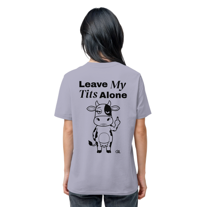 Finger Cow Rücken-Print – Lavender Bio Shirt | GÖRL Feminist Statement Wear Berlin
