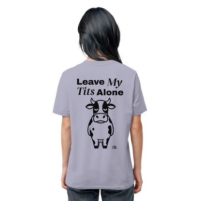 Angry Cow Rücken-Print – Lavender Bio Shirt | GÖRL Feminist Statement Wear Berlin