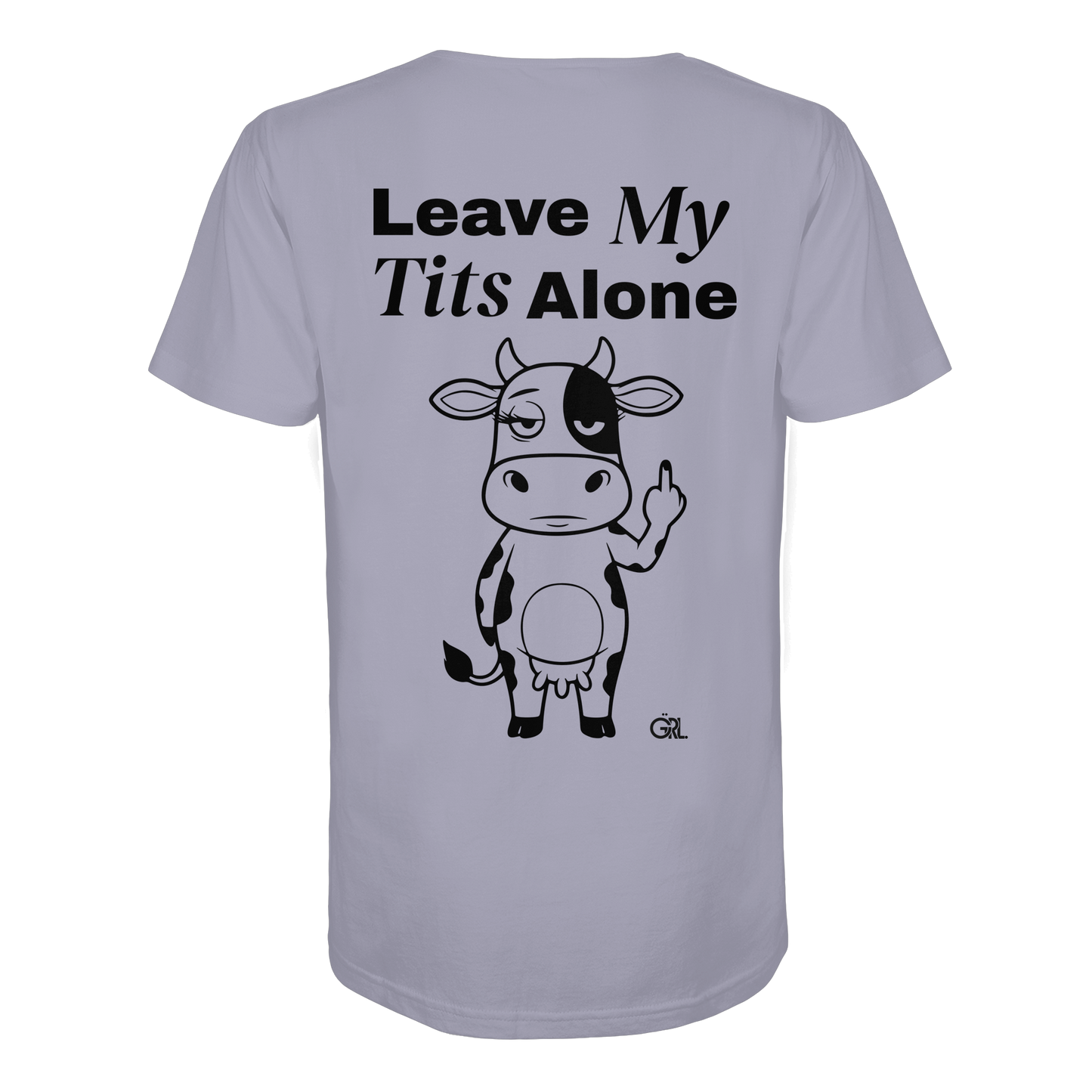 Finger Cow Rücken-Print – Lavender Bio Shirt | GÖRL Feminist Statement Wear Berlin