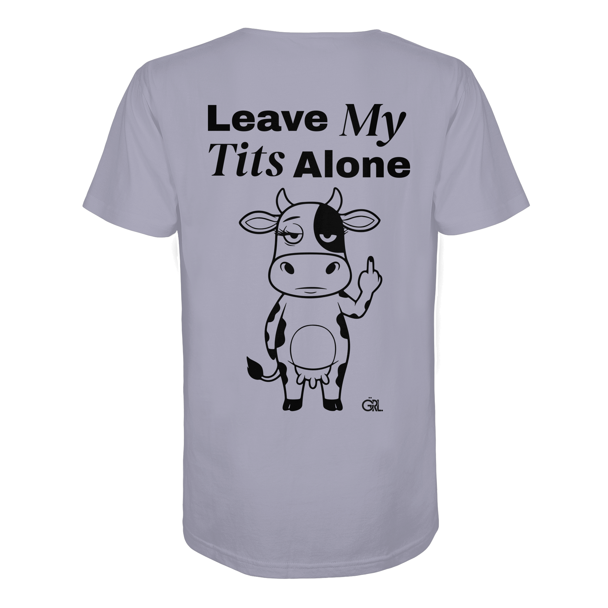 Finger Cow Rücken-Print – Lavender Bio Shirt | GÖRL Feminist Statement Wear Berlin