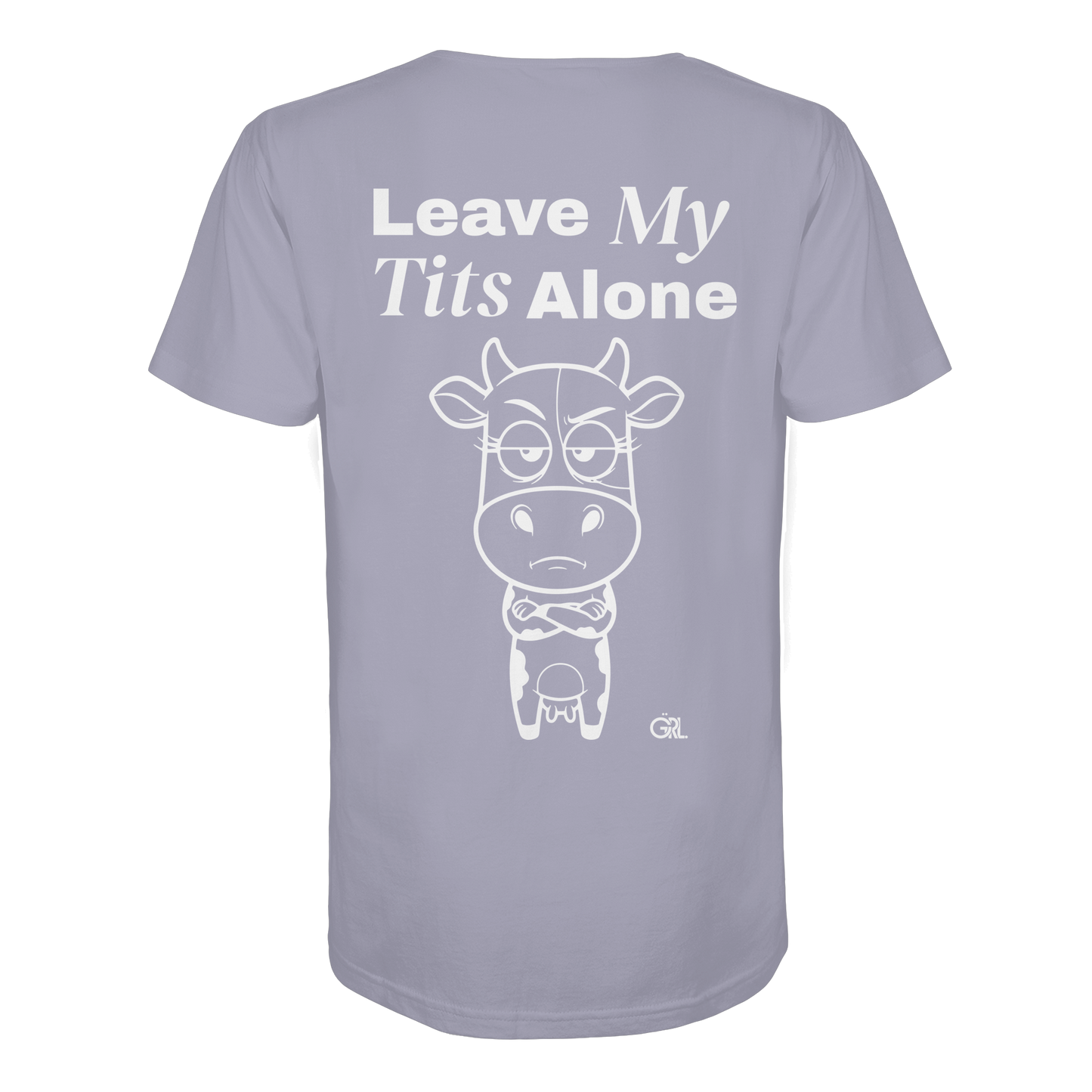 Annoyed Cow Rücken-Print – Lavender Bio Shirt | GÖRL Feminist Statement Wear Berlin
