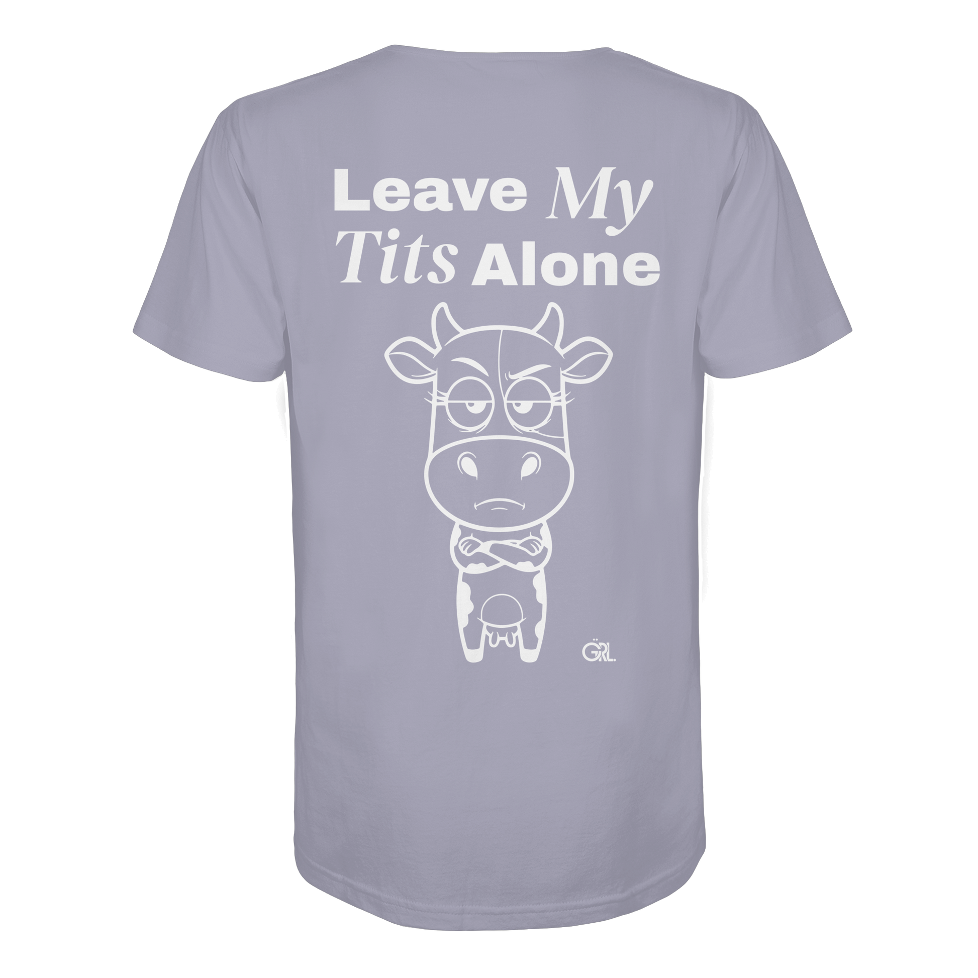 Annoyed Cow Rücken-Print – Lavender Bio Shirt | GÖRL Feminist Statement Wear Berlin